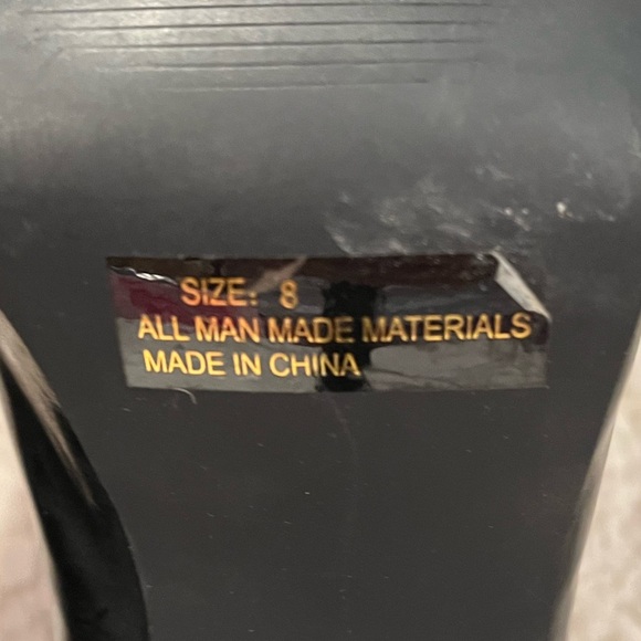 Charlotte Russe Black Patent Peep Toe Heels - Picture 8 of 8